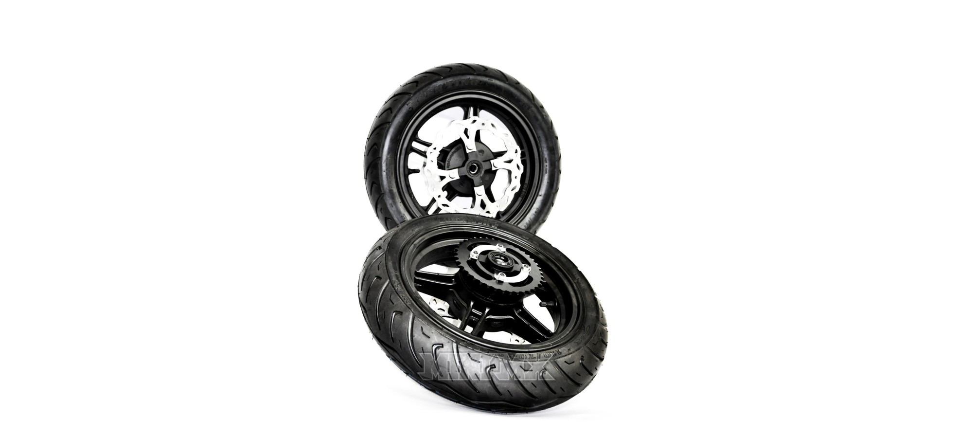 Pack de roue Supermotard 12"/12" Baton - Axe 15mm
