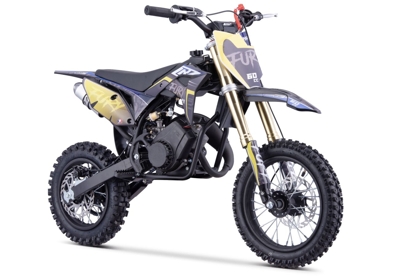 Pit Bike CRZ Fury Double Pot 60cc 2T 10"/12" - Jaune (2024)