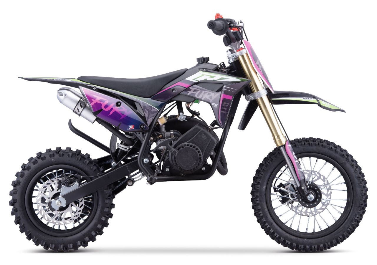 Pit Bike CRZ Fury Double Pot 60cc 2T 10"/12" - Violet (2024)