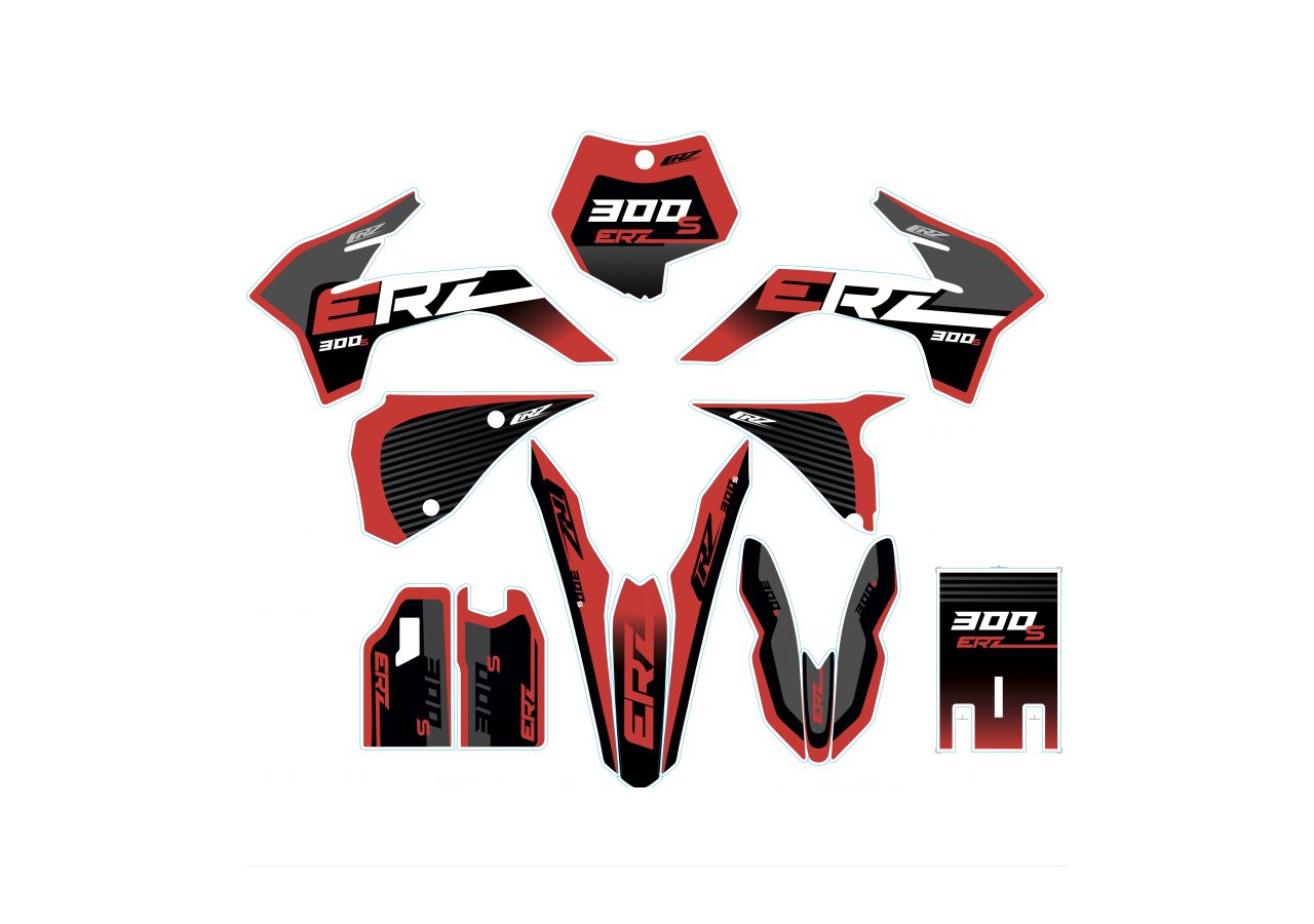 Kit décoration ERZ 300S - KTM-L - Rouge
