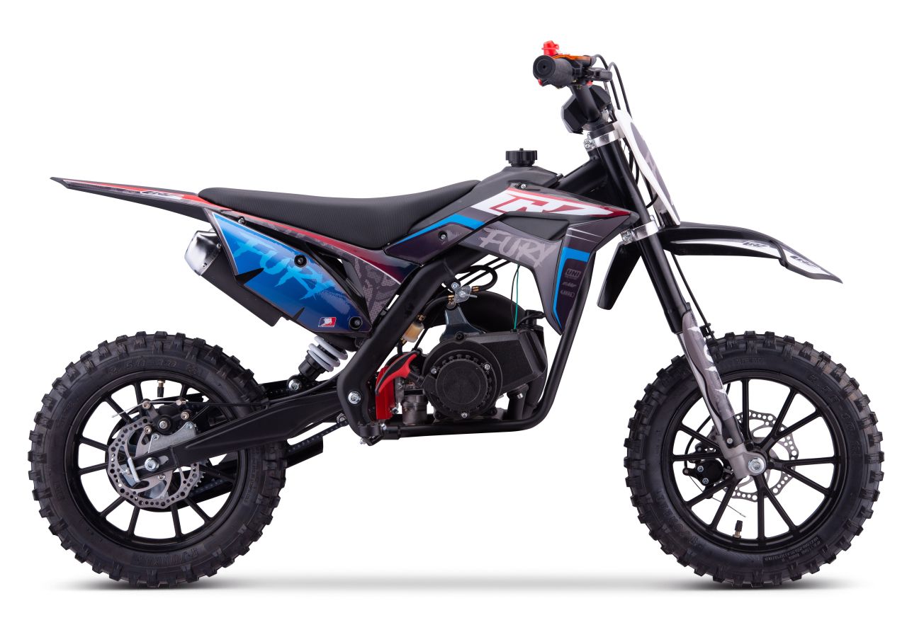 Pit Bike CRZ Fury Double Pot 49cc 2T 10"/12" - Bleu (2025)