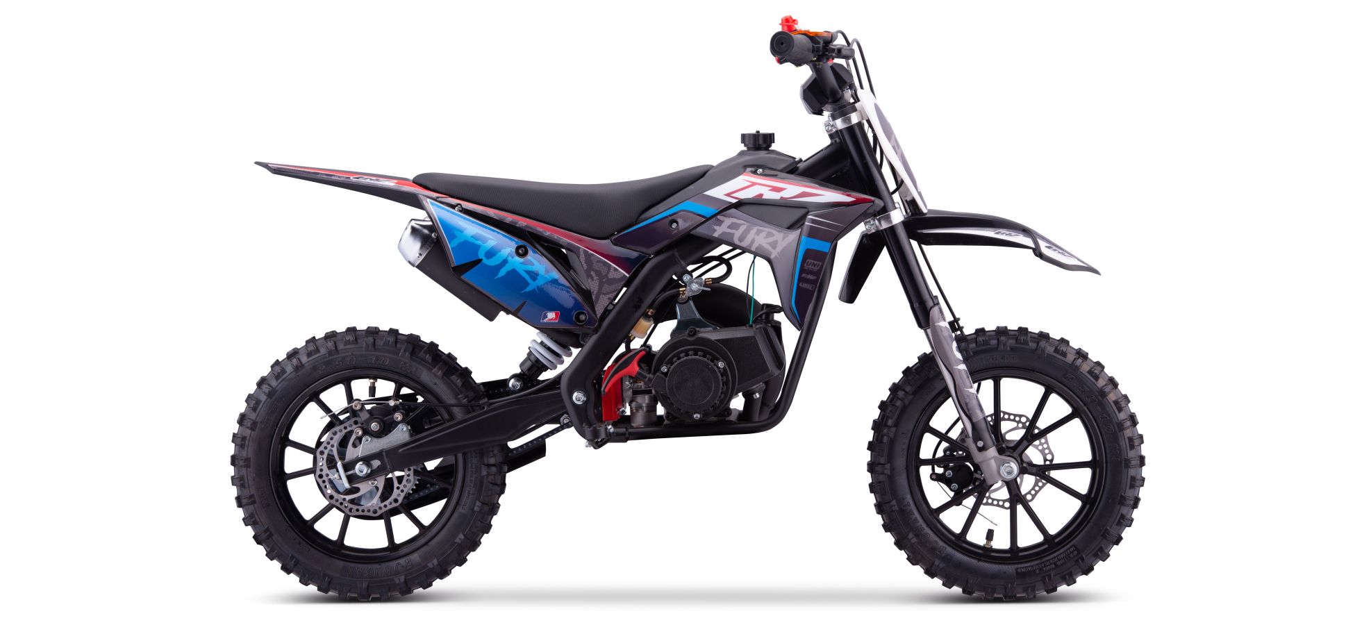 Pit Bike CRZ Fury Double Pot 49cc 2T 10"/12" - Bleu (2025)