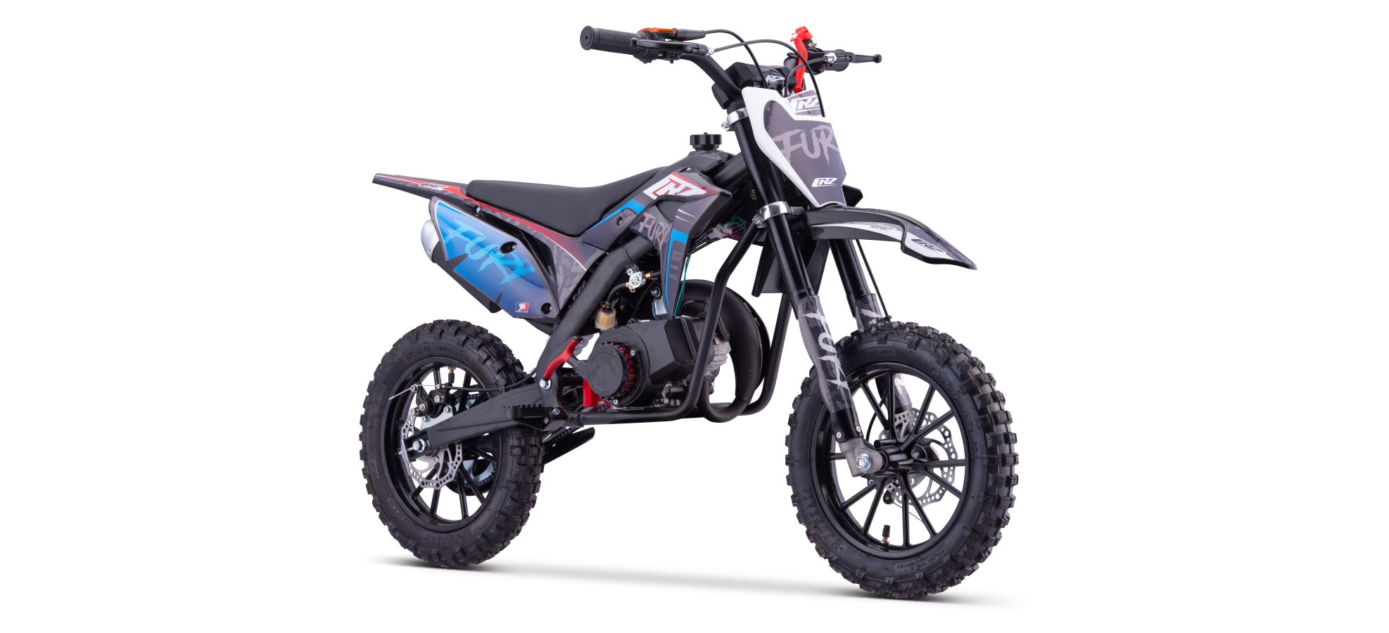 Pit Bike CRZ Fury Double Pot 49cc 2T 10"/12" - Bleu (2025)