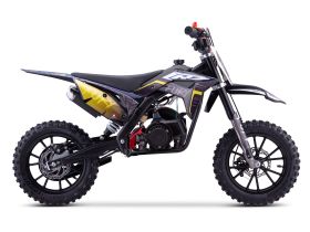 Pit Bike CRZ Fury Double Pot 49cc 2T 10"/12" - Jaune (2025)
