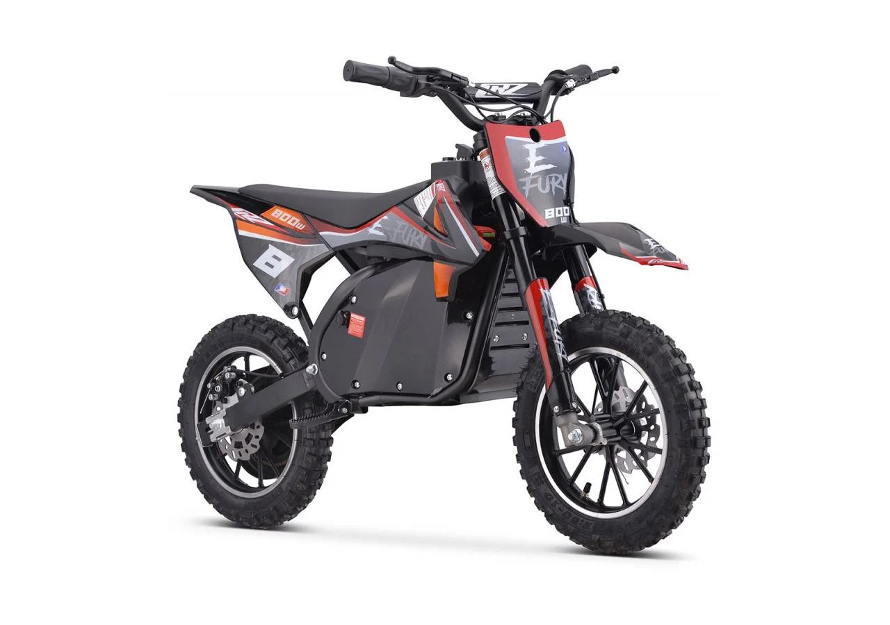 Pocket Bike Electrique CRZ 800W E-Fury- Rouge (2025)