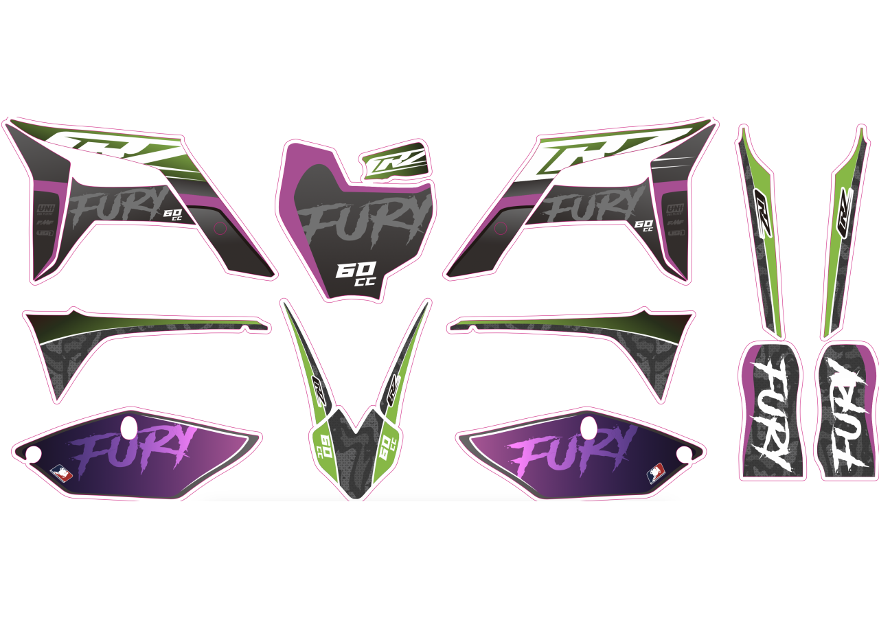 Kit décoration complet CRZ Fury 60cc - Rose