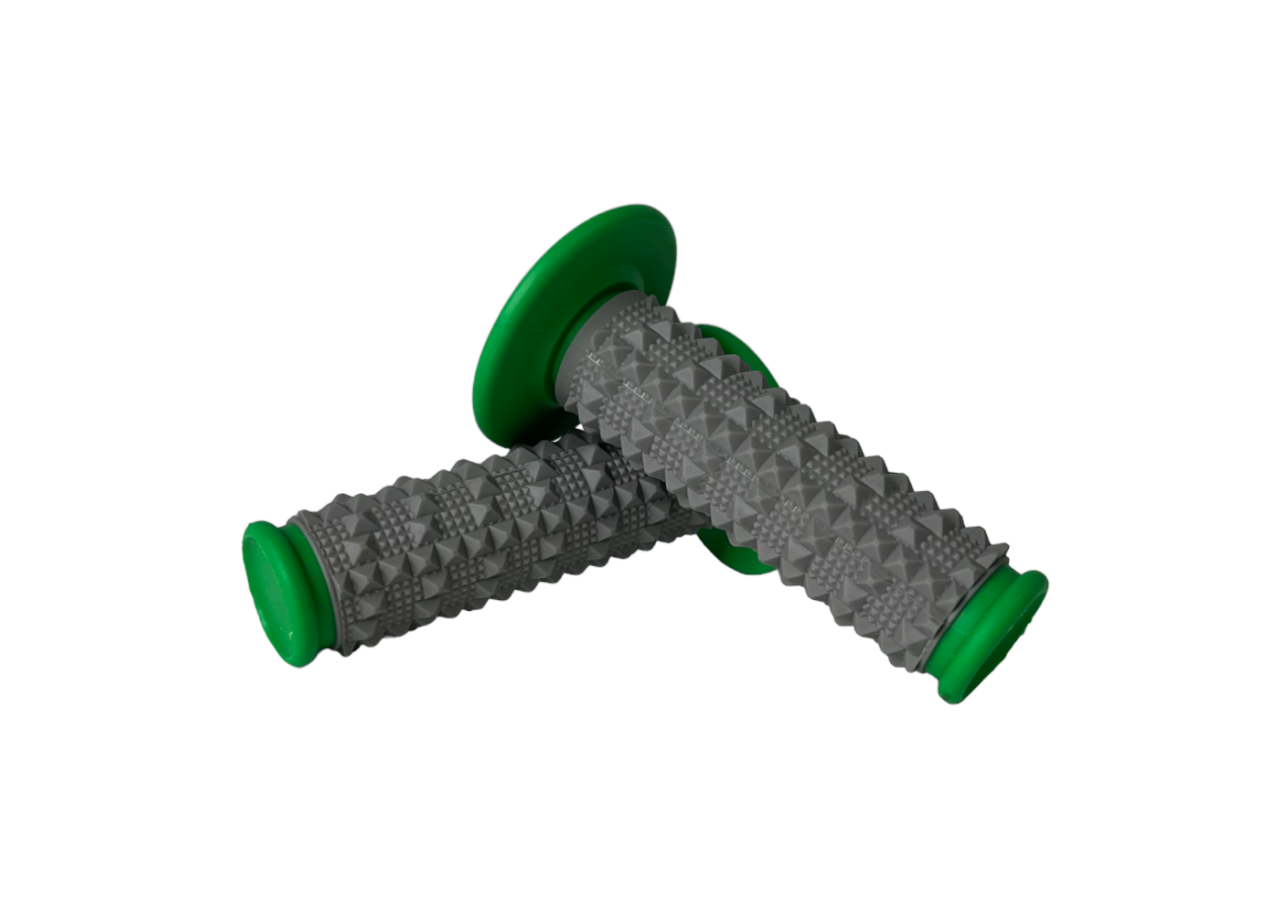 Poignées revetement picot MX - Gris/Vert