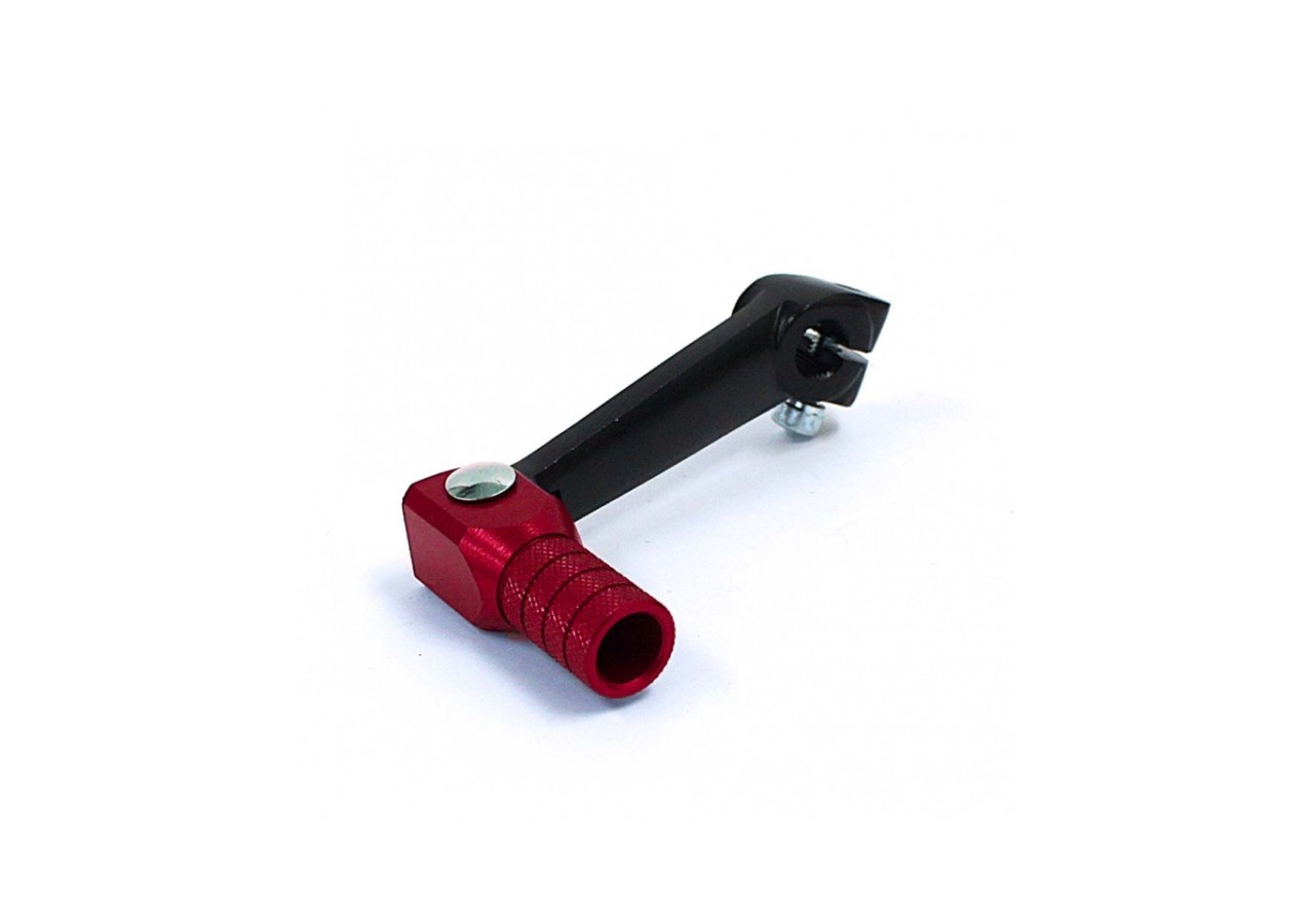 Sélecteur De Vitesse Aluminium Court Noir/Rouge