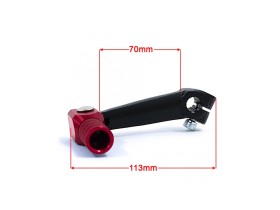Sélecteur De Vitesse Aluminium Court Noir/Rouge