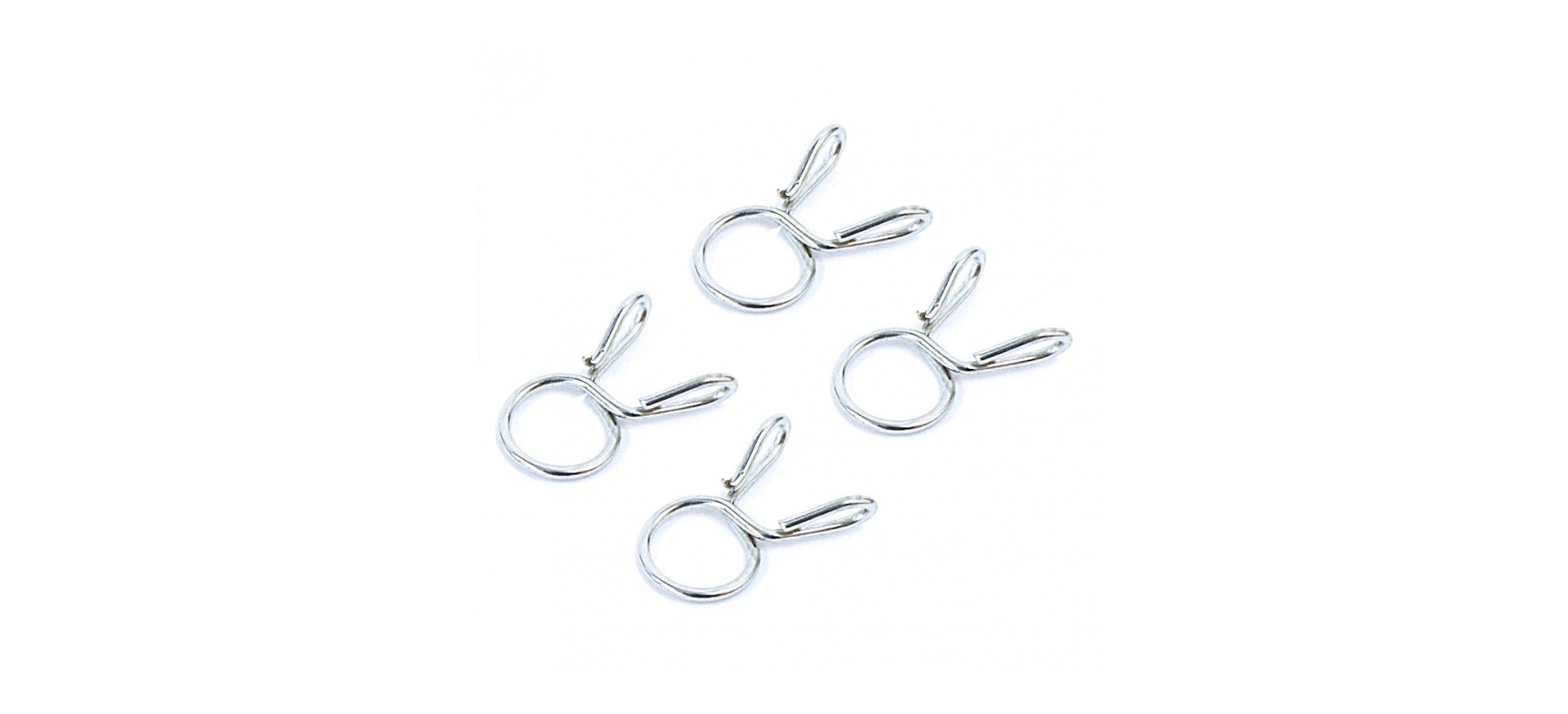 Colliers de serrage double - Durite d'essence - Ø7mm - x4