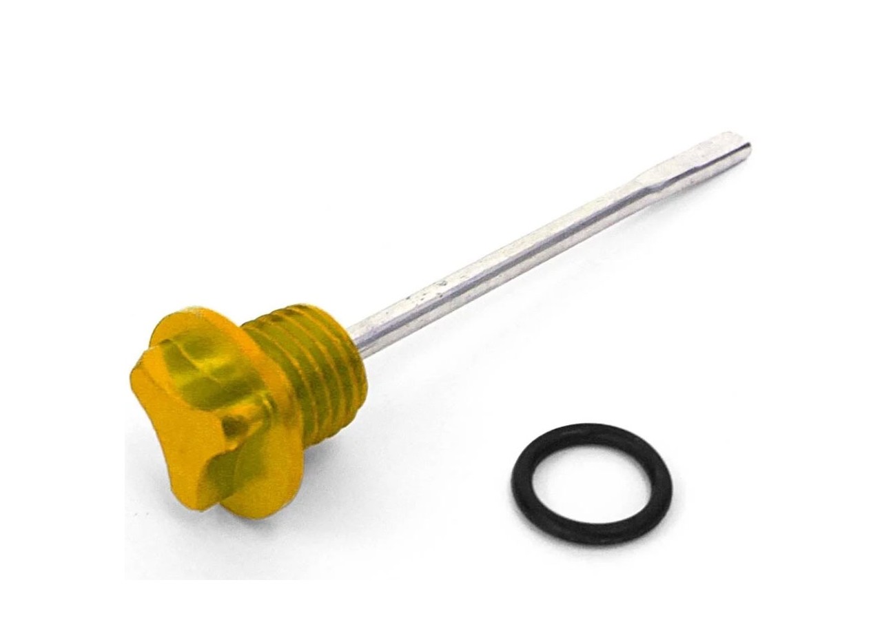 Jauge niveau d'huile moteur Aluminium CNC - Doré