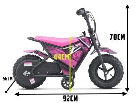 Moto Electrique pour enfant CRZ E-KID 250W - Rose