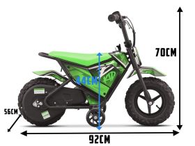 Moto Electrique pour enfant CRZ E-KID E-Kid 250W - Vert