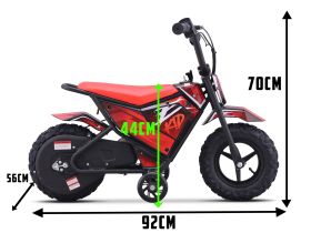 Moto Electrique pour enfant CRZ E-KID E-Kid 250W - Rouge