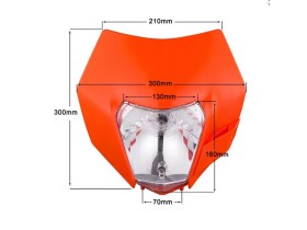 PLAQUE PHARE AVANT CRZ ERZ ORANGE