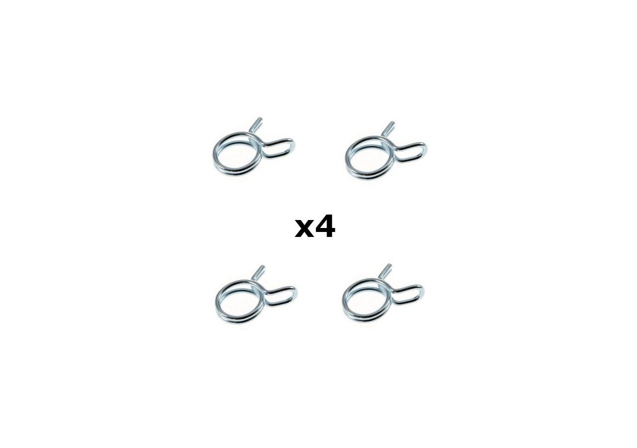 Colliers de serrage double - Durite d'essence - Ø7mm - x4