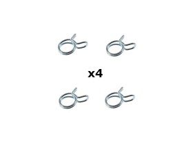 Colliers de serrage double - Durite d'essence - Ø7mm - x4