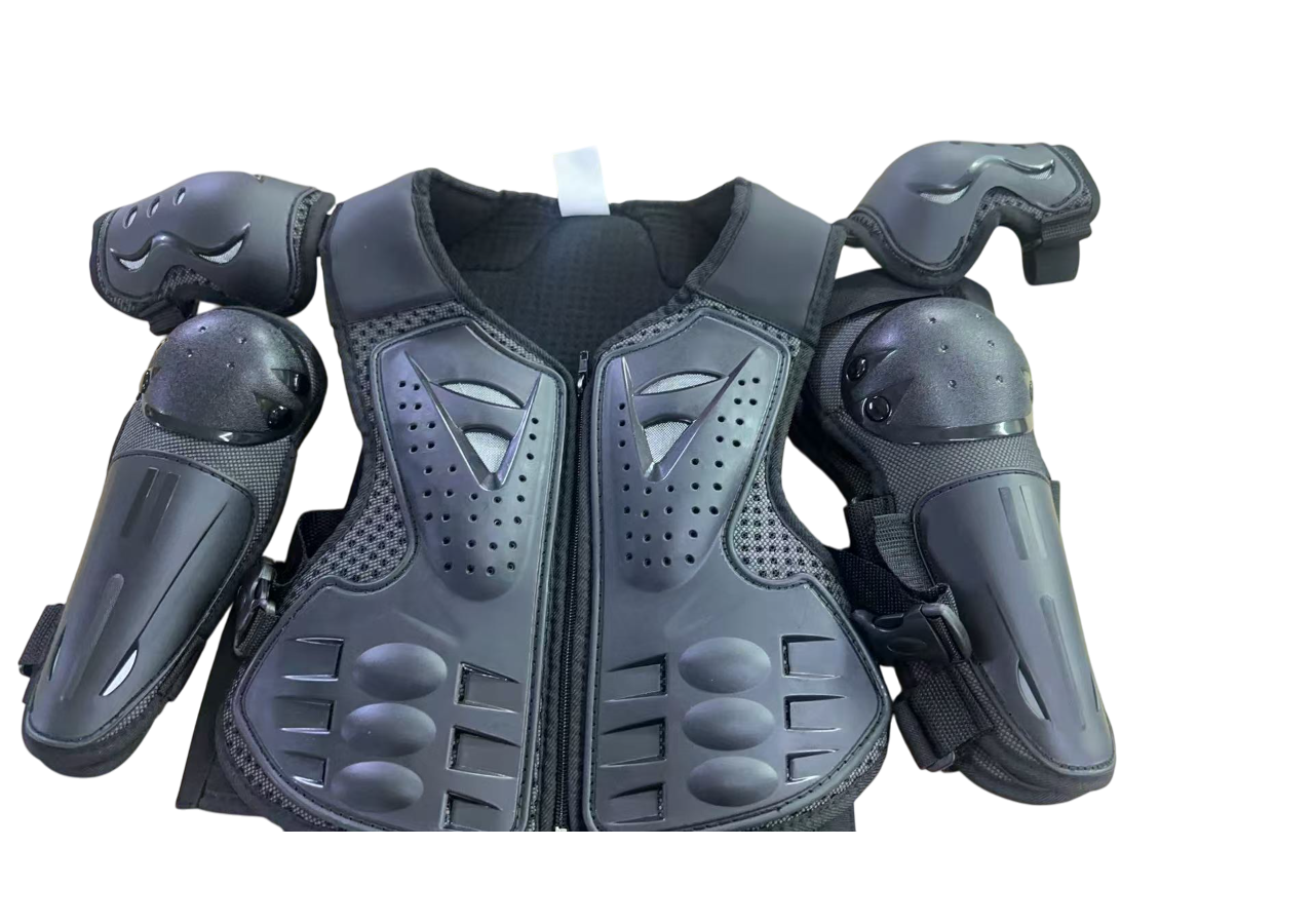 Gilet de Protection + Genouillère + Coudières Enfant (Taille Unique)