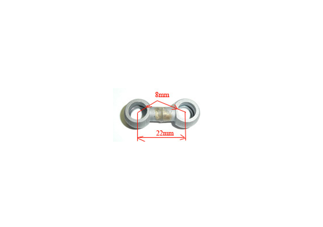 Raccord de culasse 8mm longueur 22mm