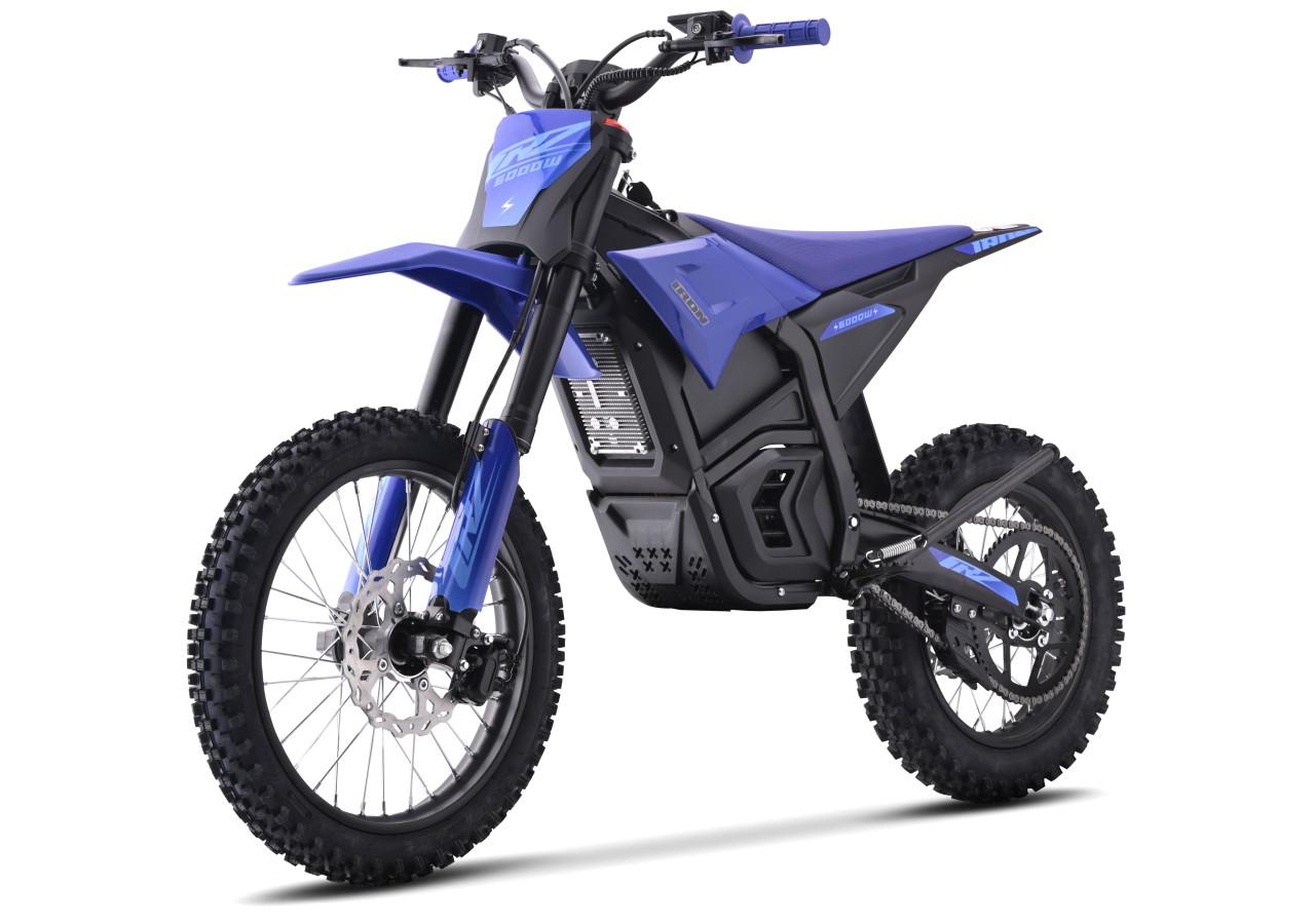 Dirt Bike électrique - CRZ IRON - 6000W 72V - 14"/17" - Bleu