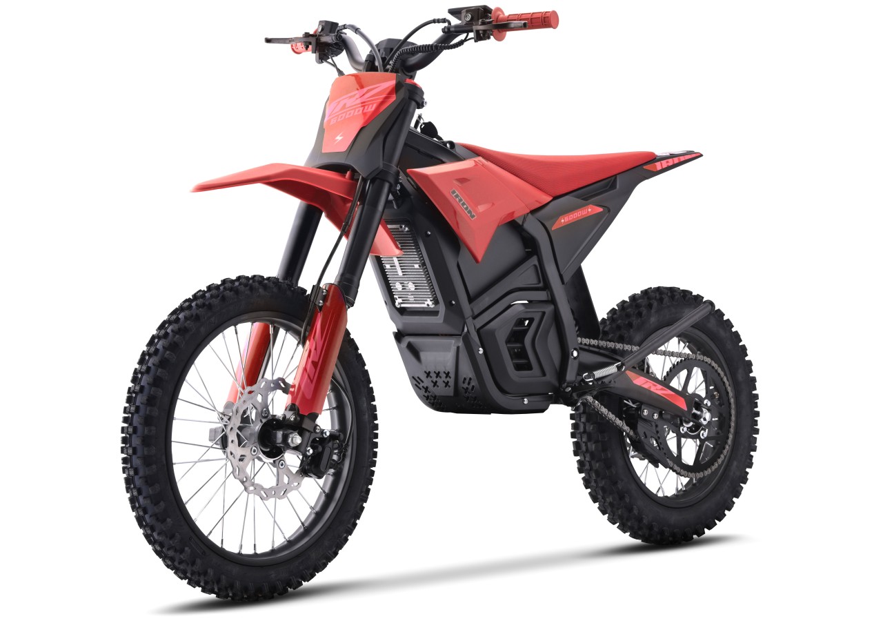 Dirt Bike électrique - CRZ IRON - 6000W 72V - 14"/17" - Rouge