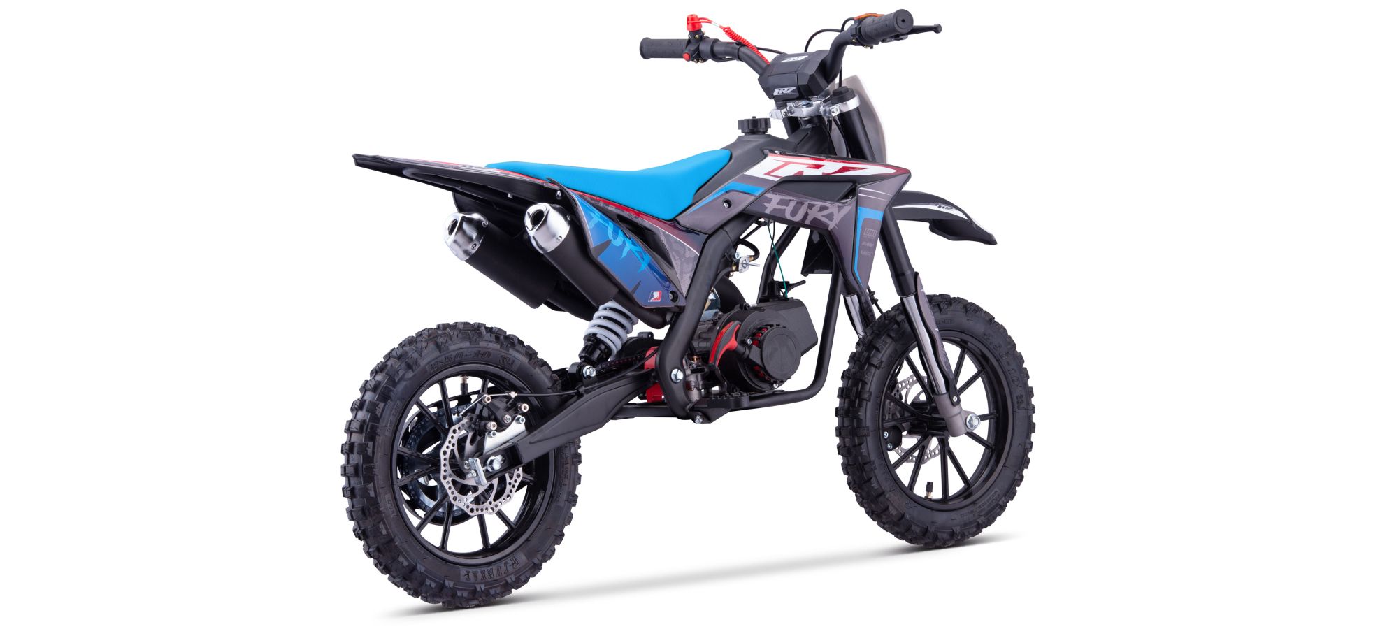 Pit Bike CRZ Fury Double Pot 49cc 2T 10"/12" - Bleu
