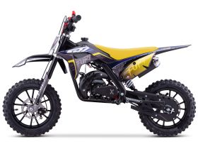 Pit Bike CRZ Fury Double Pot 49cc 2T 10"/12" - Jaune