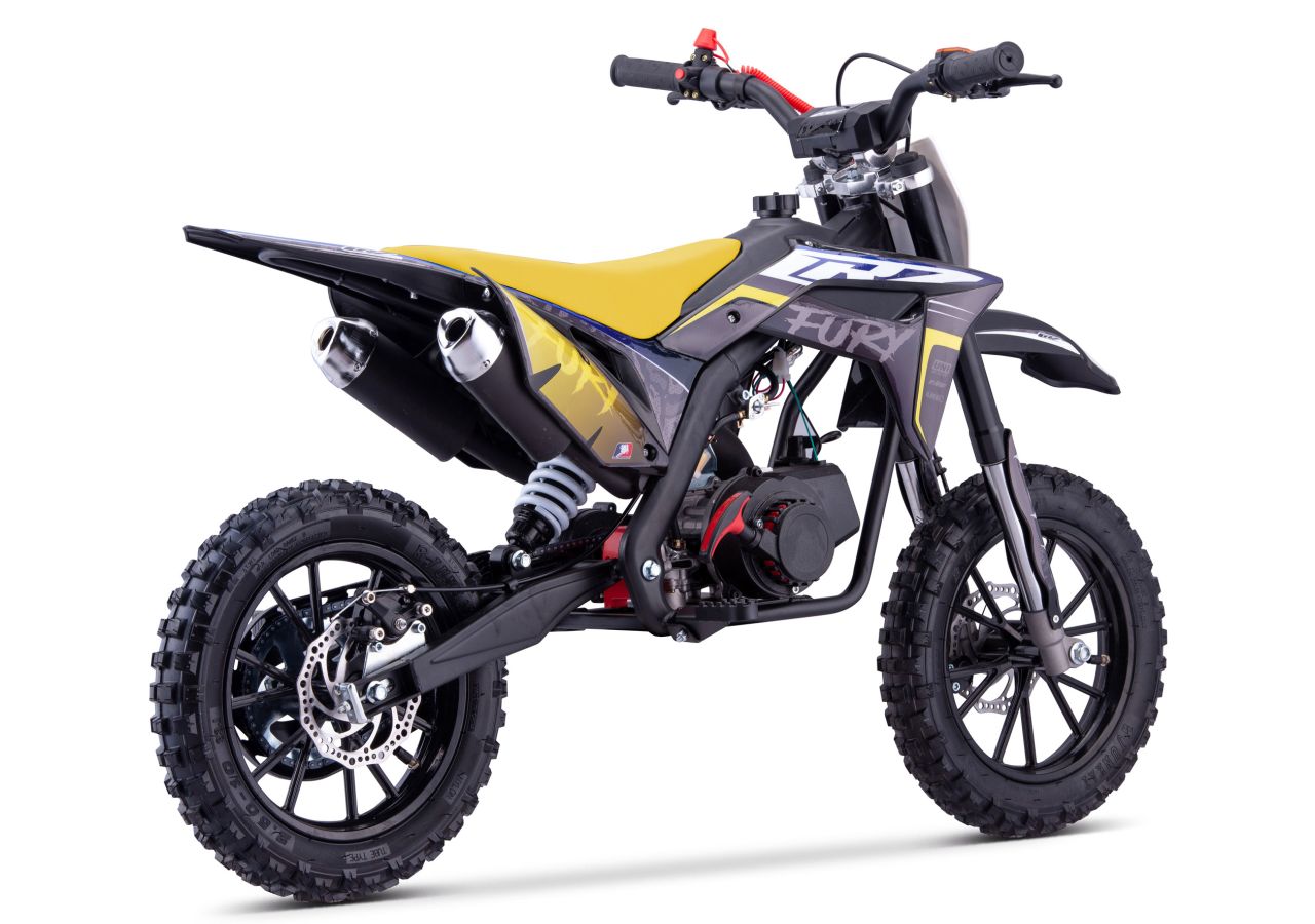 Pit Bike CRZ Fury Double Pot 49cc 2T 10"/12" - Jaune
