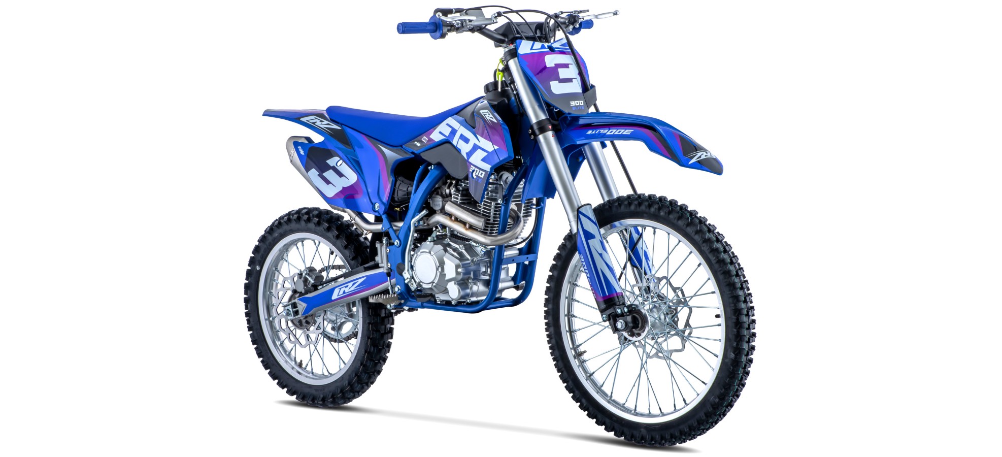 Motocross CRZ ERZ - 300cc ELITE 4T - 18"/21" - Bleu