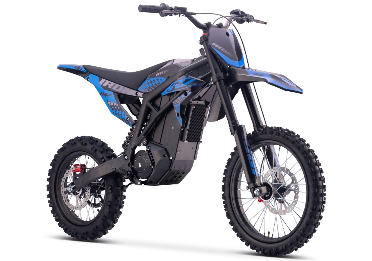Motocross électrique CRZ - IRON R - 6000W 60V36Ah - 14"/17" - Bleu
