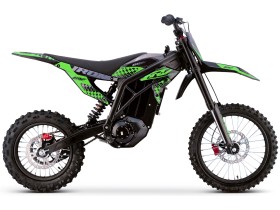 Motocross électrique CRZ - IRON R - 6000W 60V36Ah - 14"/17" - Vert