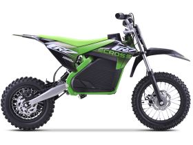 Dirt Bike Électrique Enfant CRZ 1200W 36V E-Cross 10"/12" - Vert