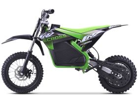 Dirt Bike Électrique Enfant CRZ 1200W 36V E-Cross 10"/12" - Vert