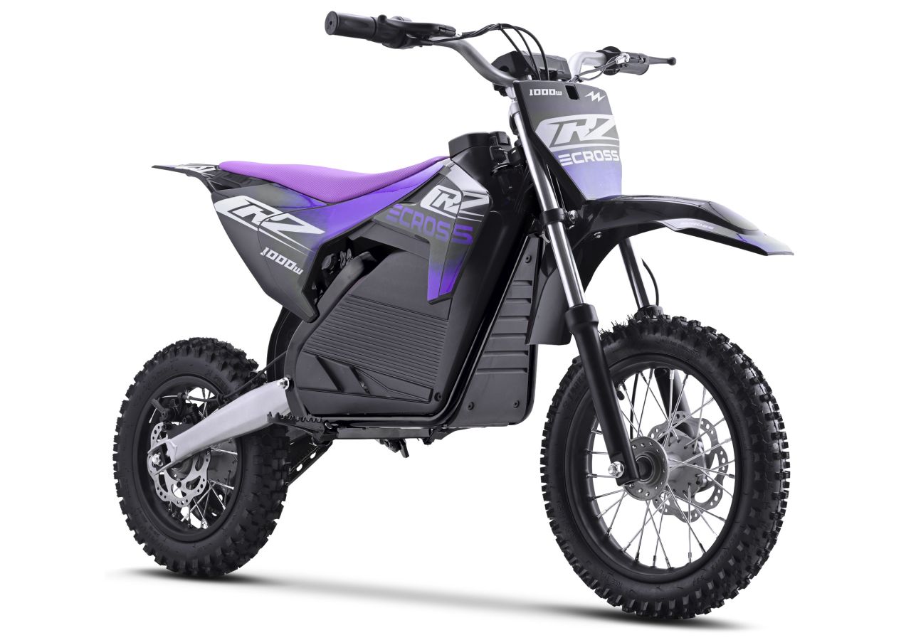 Dirt Bike électrique Enfant CRZ 1200W 36V E-Cross 10"/12" - Violet