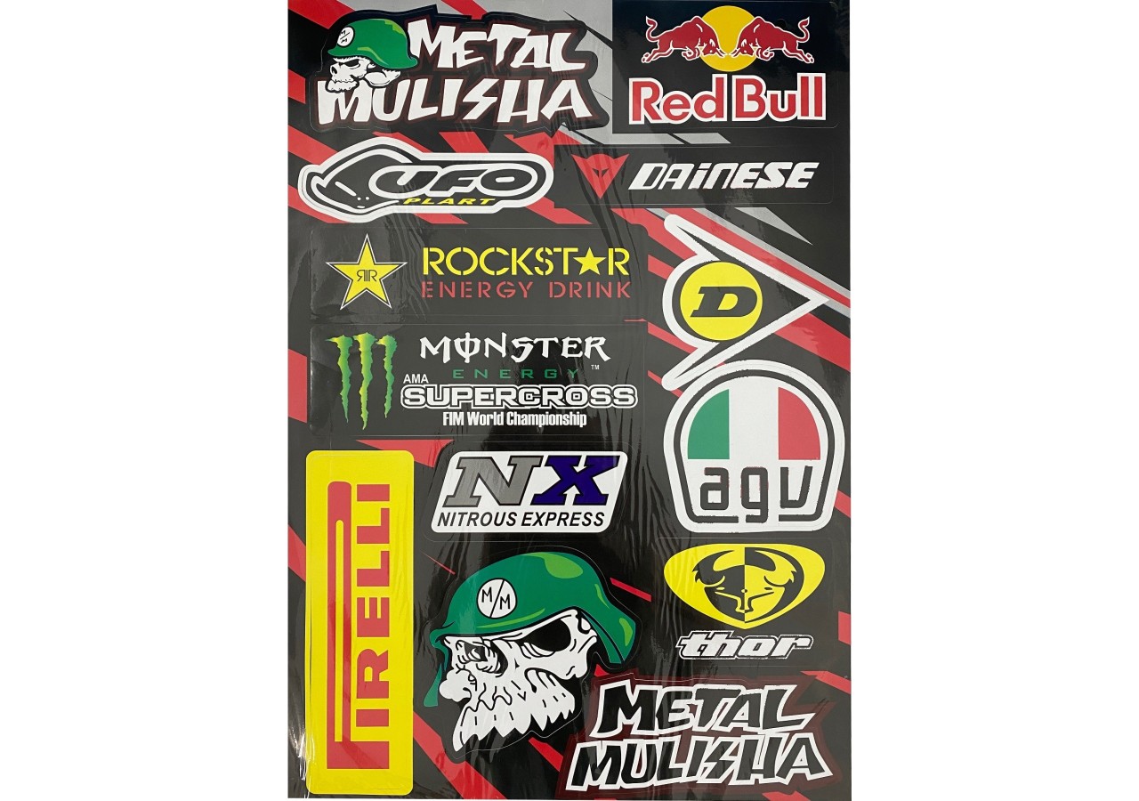 Planche de stickers Metal Mulisha